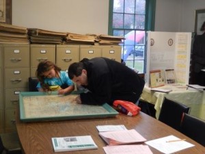 Father and Daughter at Library