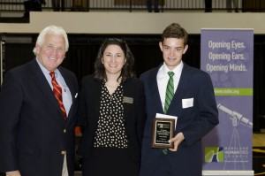 Dylan Receiving Prize