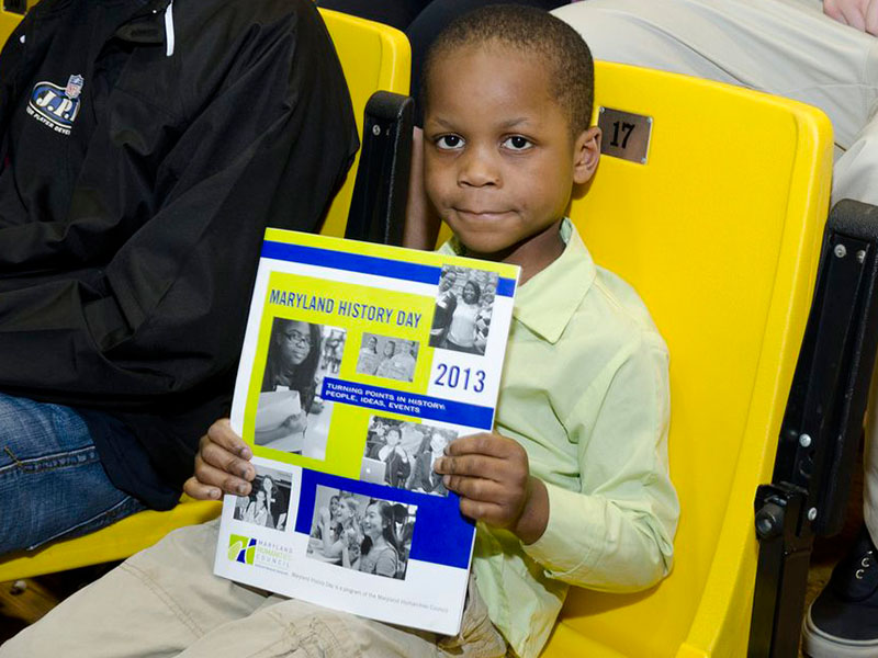 Maryland History Day Boy With Program