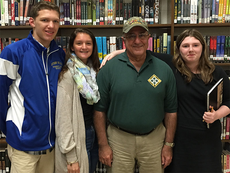 Oral History Interviewee With Student Group