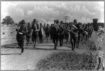 Maryland. Camp Meade, 1918, 316th Regimental Band marching and playing instruments. 1918. (Library of Congress)