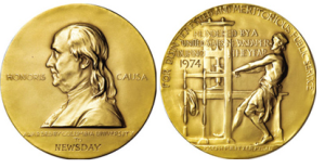 Detail of the Pulitzer Prize Medal