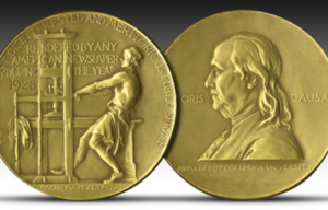 Closeup of Pulitzer Medal