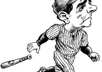 Caricature of Babe Ruth