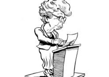 Caricature of Elanor Rosevelt