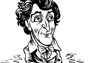 Caricature of Francis Scott Key