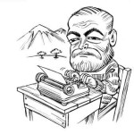 Ernest Hemingway Caricature