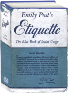 Emily Post's "Etiquette" 1947 edition.