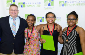 Bruce Lesh and Eastern Middle School students at Maryland History Day 2016