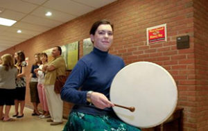 Student plays drum at Maryland History Day