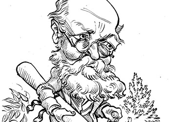 Caricature of Olmsted