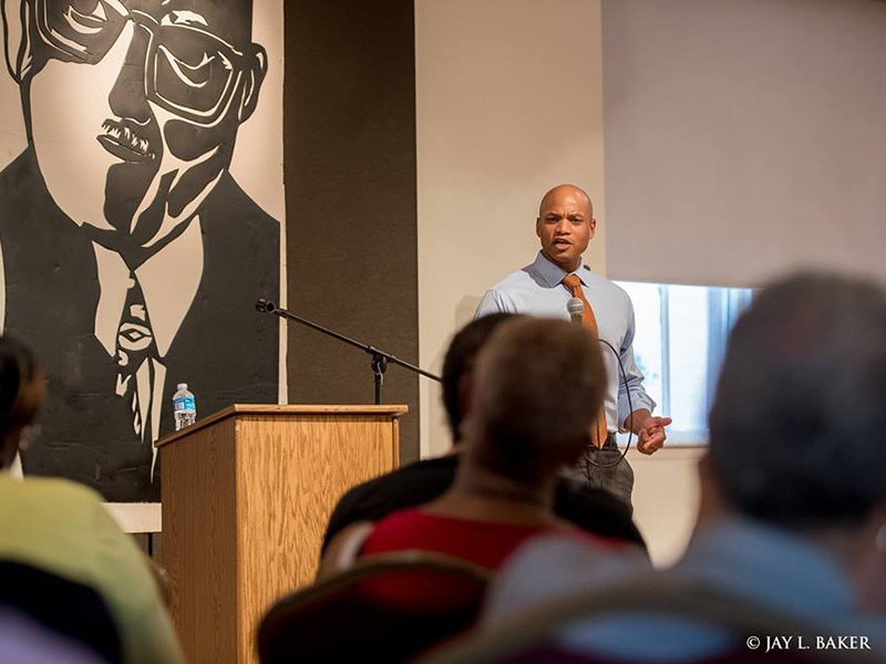 Wes Moore at Urban Express event at Eubie Blake Cultural Center. Photo by Jay L. Baker.