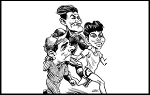 Babe Ruth Jim Thorpe and Wilma Rudolph Caricature