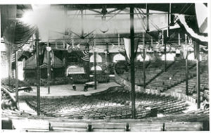 Historical photo of the interior of an ampitheater for Chautauqua performance