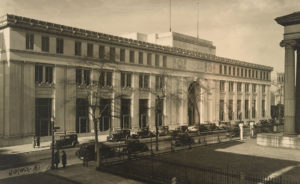 An old photograph of the Central Branch of the Enoch Pratt Free Library